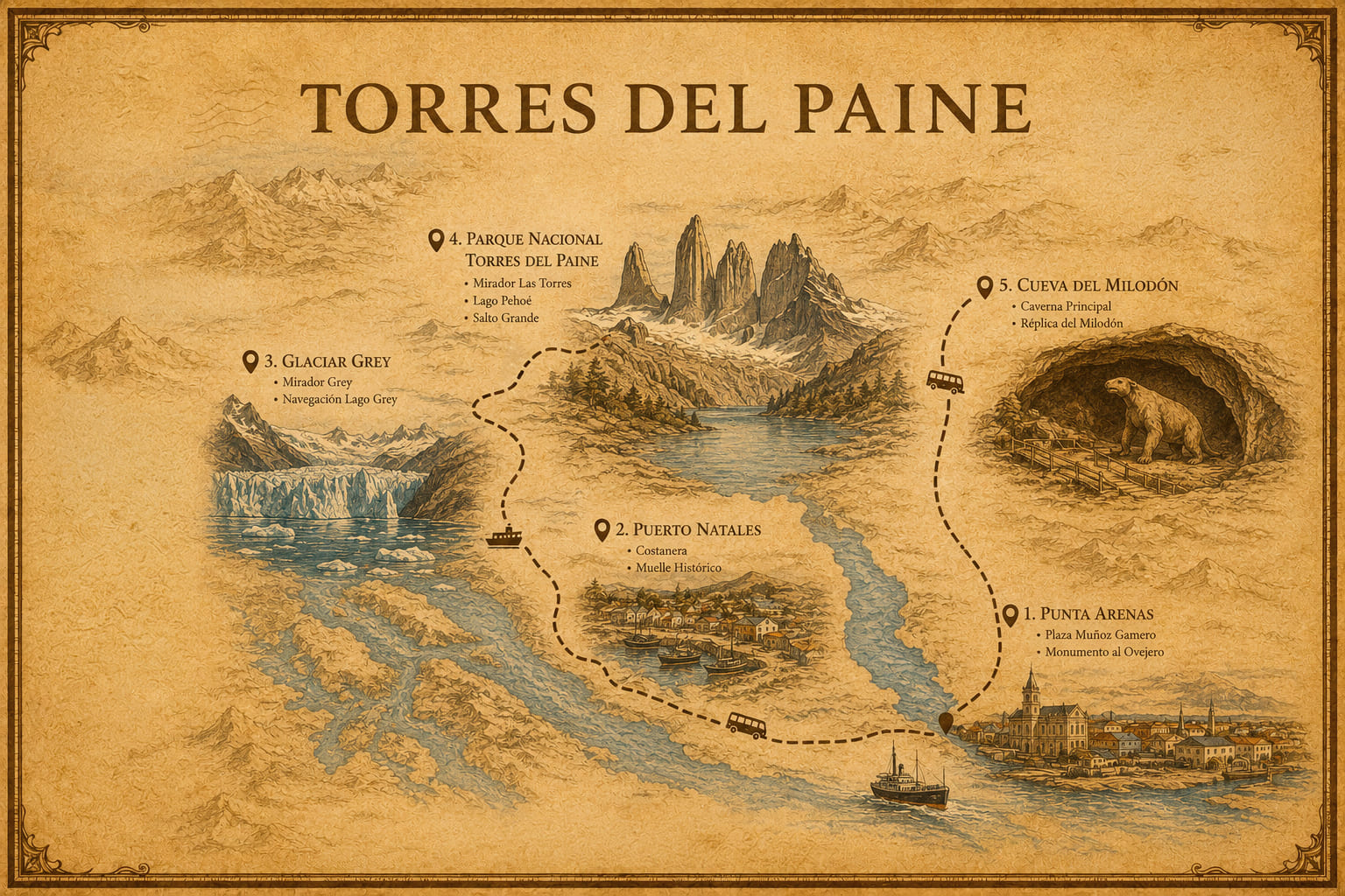 mapa-TORRES DEL PAINE